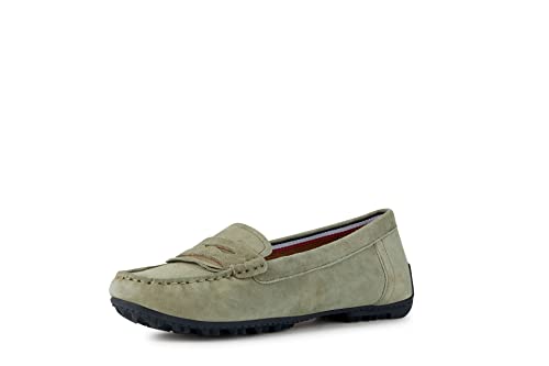 Geox Damen Slipper KOSMOPOLIS Grip, Frauen Slip On,lose Einlage,Schlupfschuhe,schluepfschuhe,College Schuhe,Businessschuhe,Grün (Pistachio),37 EU von Geox