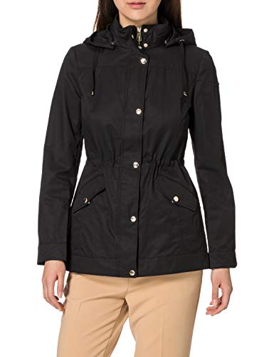 Geox Damen W Roose L - Poly Cotton Parka, Schwarz, 38 EU von Geox