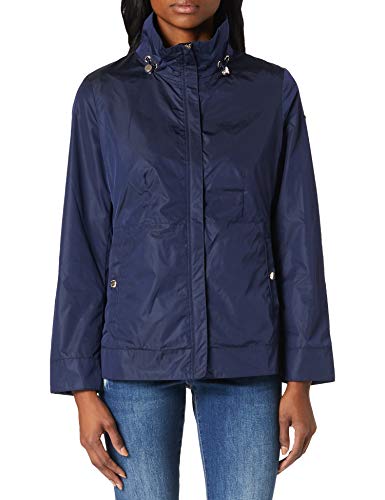 Geox Damen W Tianna W-Two Tone Shiny Ny Jacket, Peacot Navy, 34(Herstellergröße: 40) von Geox