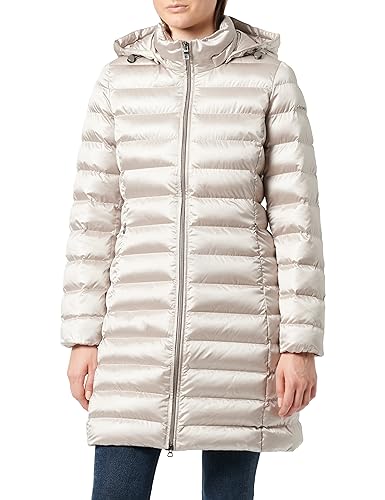 Geox Damen W ZOSMA Long JKT Jacket, Silver Gray, 48 von Geox