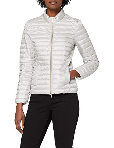 Geox Damen Woman Jacket leichte Jacke, Grau (Sleet Grey/Blanc F1450), 42 (Herstellergröße: 48) von Geox