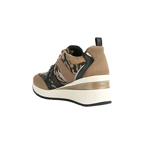 Geox Damen d zosma Sneakers, Sand, 40 EU von Geox