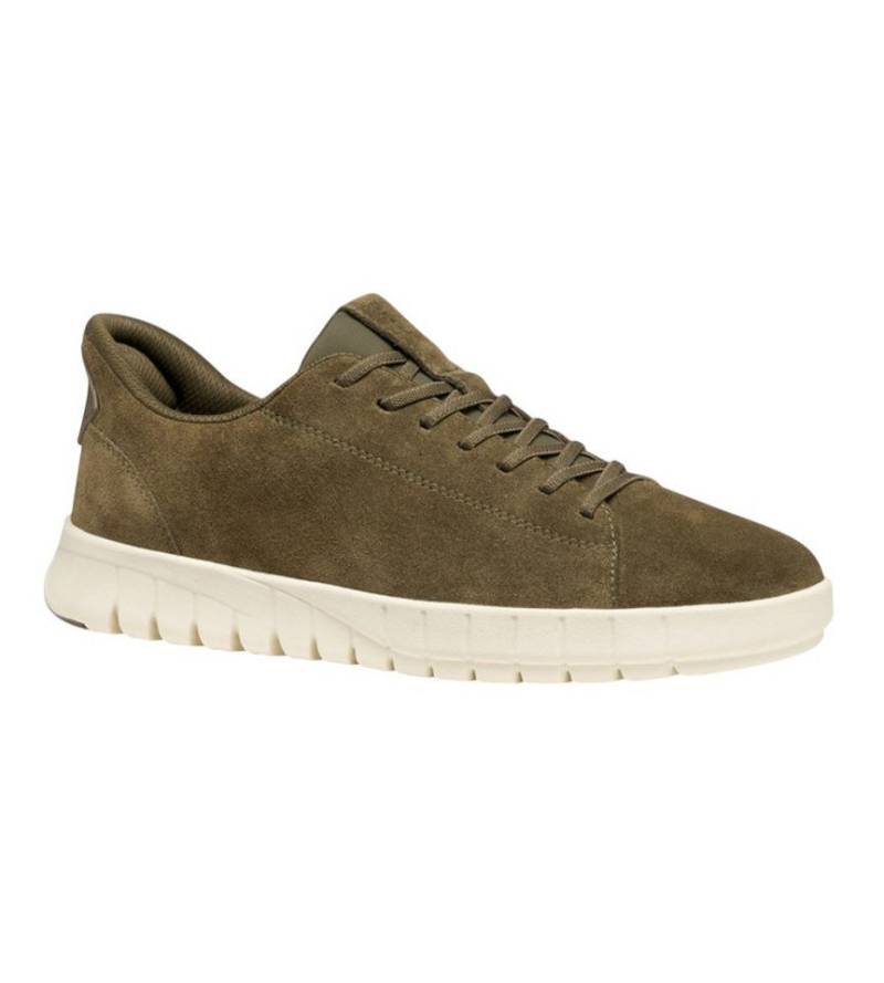 Geox Flextride Plus (Veloursleder) khakigrün Herren Sneaker von Geox