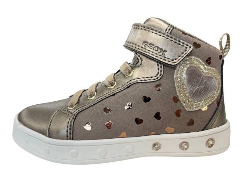 Geox GEOX Kinder Sneaker SKYLIN GIRL BLINKER J568WE-C5M2U dk beige Sneaker von Geox