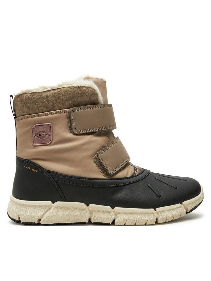 Geox Geox Schneeschuhe J Flexyper Girl B Ab J46APC 054FU C0533 S Beige Schnürschuh von Geox