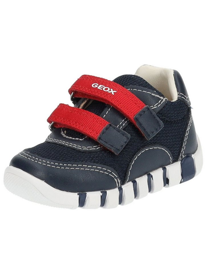 Geox Halbschuhe Lederimitat/Mesh Klettschuh von Geox