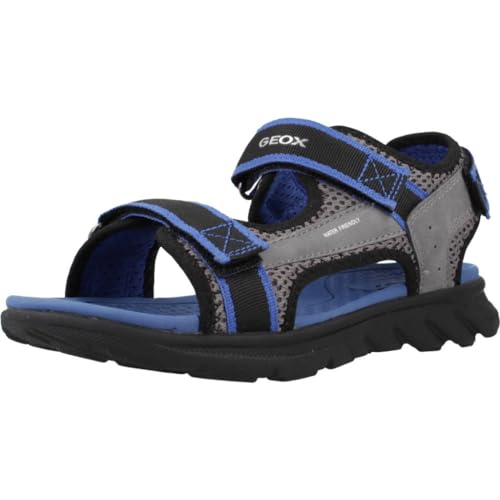 Geox Herren J AIRADYUM BO Sandal, Grey/ROYAL, 37 EU von Geox