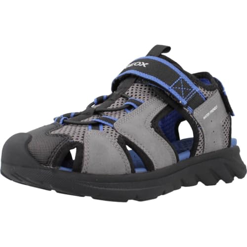 Geox Herren J AIRADYUM BO Sandal, Grey/ROYAL, 38 EU von Geox