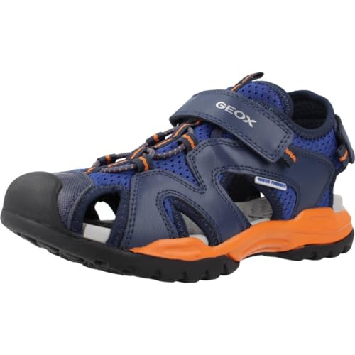 Geox Herren J Borealis Boy C Sandal, ROYAL/ORANGE, 37 EU von Geox