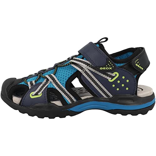 Geox Herren J Borealis Boy Sandal, Blue/Black, 37 EU von Geox