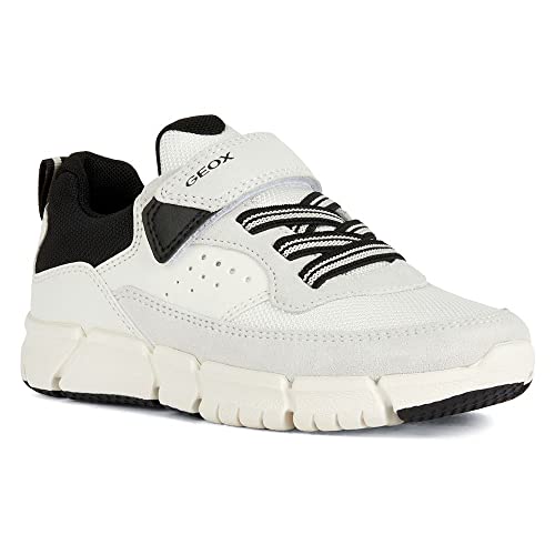 Geox Herren J FLEXYPER Boy Sneaker, White/Black, 37 EU von Geox