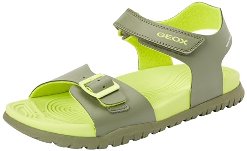 Geox Herren J FUSBETTO BO Sandal, Military/Lime, 37 EU von Geox