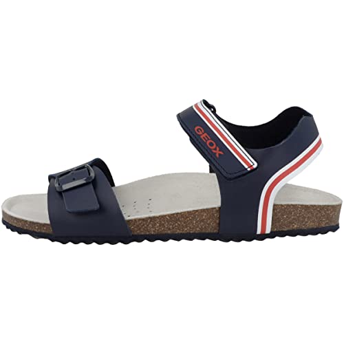 Geox Herren J Ghita Boy Sandal, Blue/RED/White, 37 EU von Geox