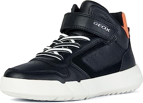 Geox Herren J HYROO Boy A Sneaker, Black/ORANGE, 37 EU von Geox