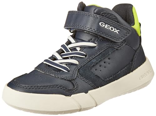 Geox Herren J HYROO Boy A Sneaker, Navy/Lime, 37 EU von Geox