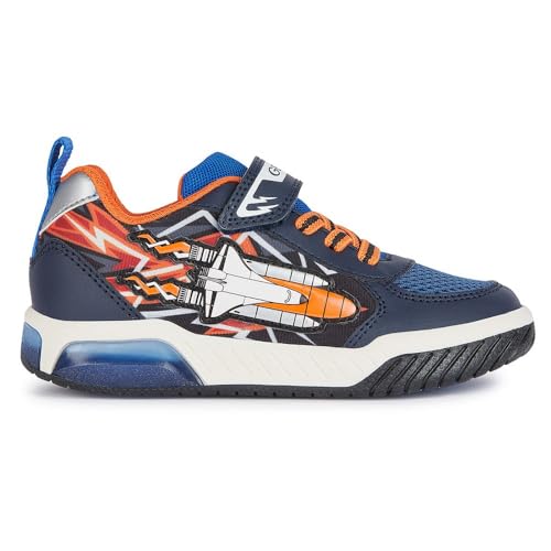 Geox Herren J INEK Boy B Sneaker, Navy/ORANGE, 37 EU von Geox