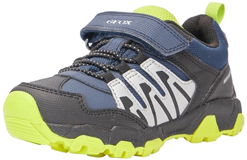 Geox Herren J MAGNETAR Boy B ABX Sneaker, Navy/Lime, 37 EU von Geox