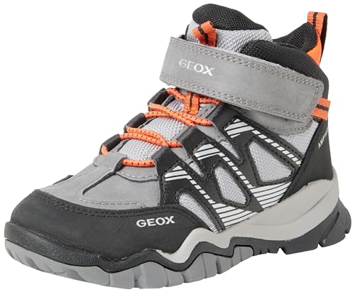 Geox Herren J MONTRACK Boy B ABX Sneaker, Grey/ORANGE, 37 EU von Geox