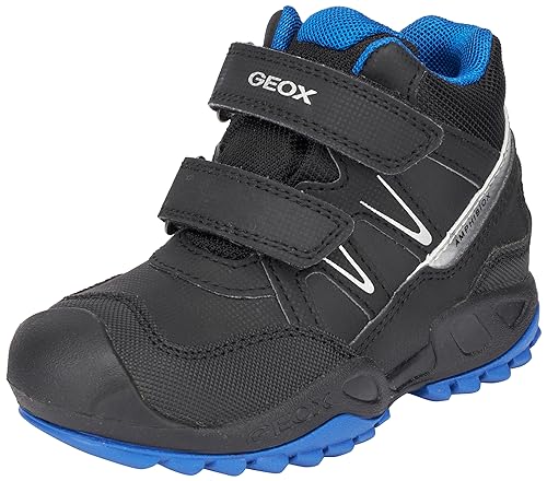 Geox Herren J New Savage Boy B A Sneaker, Black/ROYAL, 37 EU von Geox