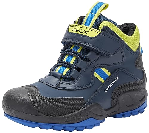 Geox Herren J New Savage Boy B A Sneaker, Navy/Lime Green, 37 EU von Geox