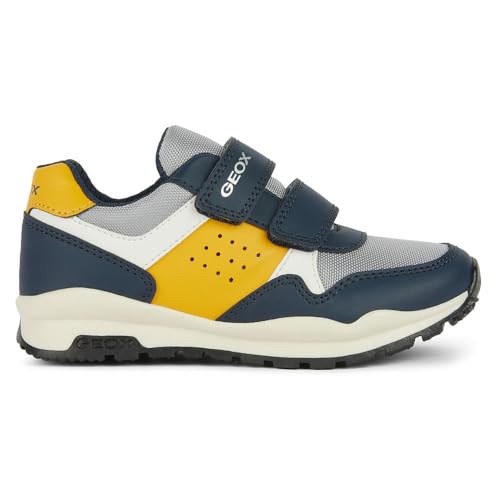 Geox Herren J Pavel A Sneaker, Navy/OCHREYELLOW, 38 EU von Geox