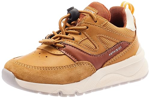 Geox Herren J ROONER Boy B ABX A Sneaker, DK Yellow/Brown, 37 EU von Geox