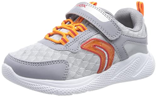 Geox Herren J SPRINTYE Boy Sneaker, Grey/ORANGE, 37 EU von Geox