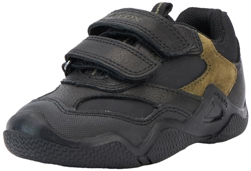 Geox Herren JR Wader A Sneaker, Black/Military, 37 EU von Geox