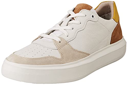 Geox Herren U DEIVEN Sneaker, White/Biscuit, 46 EU von Geox