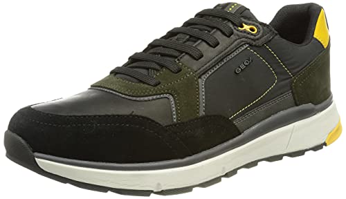 Geox Herren U Dolomia Sneakers, Black Dk Yellow, 42 EU von Geox