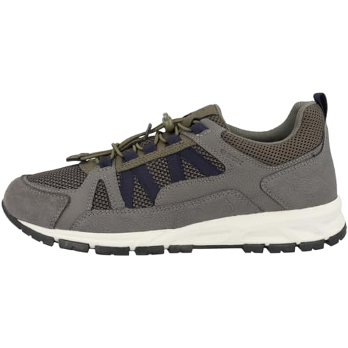 Geox Herren U Delray Sneaker, Grey/LT Olive, 42 EU von Geox