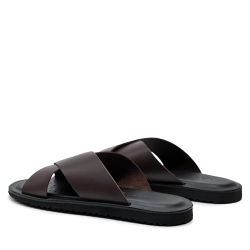 Geox Herren U ERICE B Slide Sandal, Coffee, 42 EU von Geox