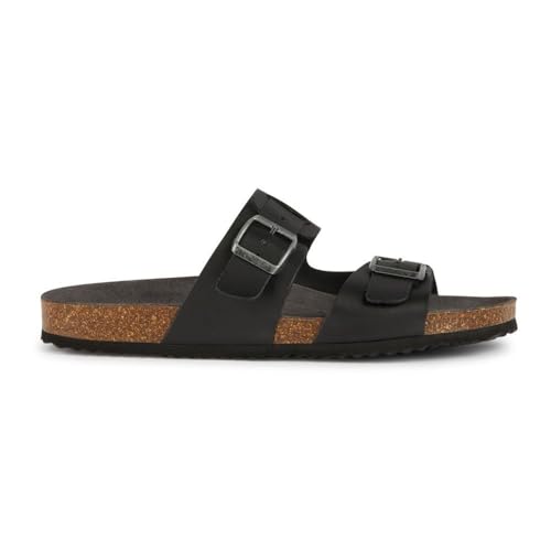 Geox Herren U Ghita B Slide Sandal, Black, 41 EU von Geox