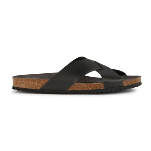 Geox Herren U Ghita D Slide Sandal, Black, 43 EU von Geox