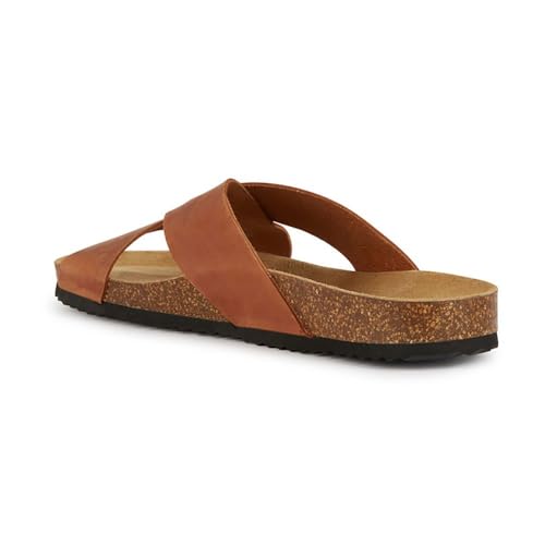 Geox Herren U Ghita D Slide Sandal, Light Brown, 43 EU von Geox