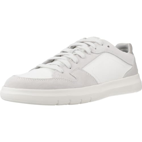 Geox Herren U MEREDIANO Sneaker, Off White/White, 45 EU von Geox