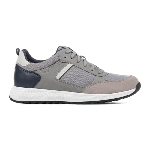 Geox Herren U MOLVENO A Sneaker, Stone/Blue, 44 EU von Geox