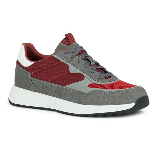 Geox Herren U MOLVENO B Sneaker, DK RED/Grey, 42 EU Geox Herren U MOLVENO B Sneaker, DK RED/Grey, 42 EU von Geox