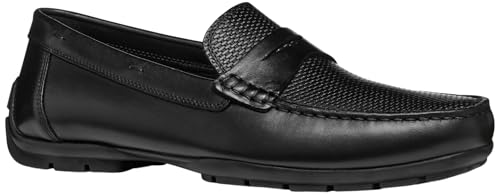 Geox Herren U Moner W 2FIT D Loafer, Black, 42 EU von Geox