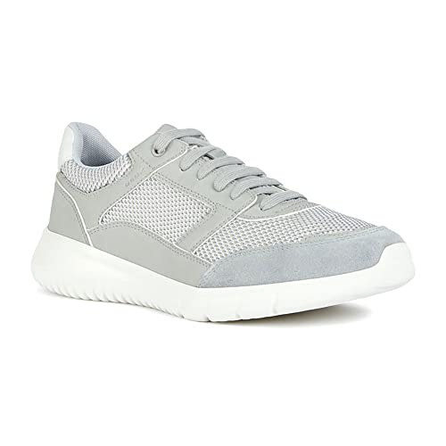 Geox Herren U Monreale Sneaker, Hellgrau, 45 EU Geox Herren U Monreale Sneaker, Hellgrau, 45 EU von Geox