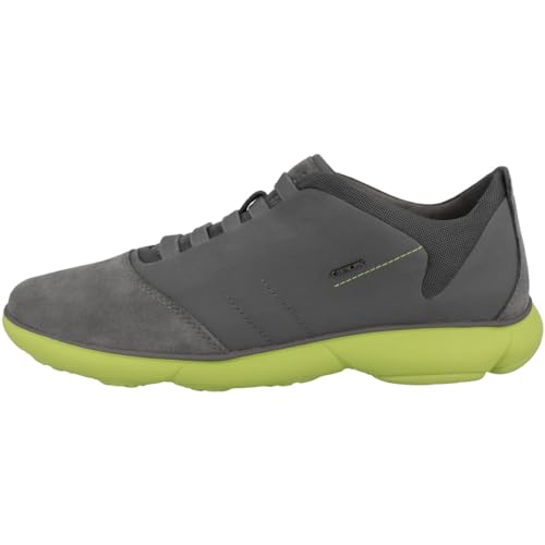 Geox Herren U Nebula B Sneaker, Charcoal/Lime Green, 47 EU von Geox