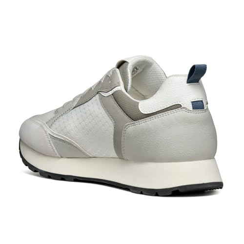 Geox Herren U PARTENIO A Sneaker, Off White/LT Grey, 44 EU von Geox