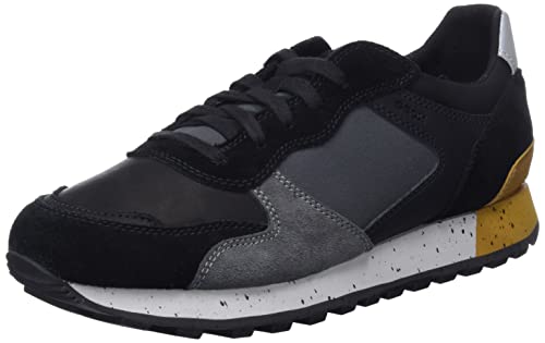 Geox Herren U Ponente Sneakers, Black Anthracite, 44 EU von Geox