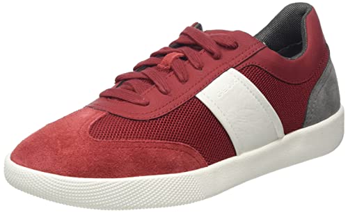 Geox Herren U Rieti Sneaker, Dk Red Dk Stone, 42 EU von Geox