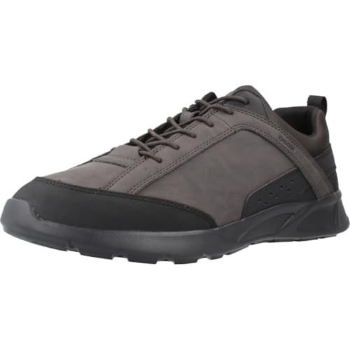 Geox Herren U SANZIO C Sneaker, DK Coffee/Black, 43 EU von Geox