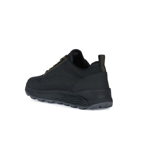 Geox Herren U SPHERICA 4X4 B ABX Sneaker, Black/Military, 42 EU von Geox