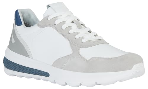 Geox Herren U SPHERICA ACTIF Sneaker, White/LT Grey, 43 EU von Geox