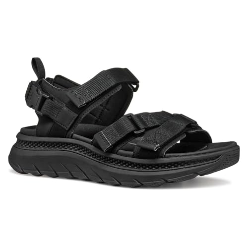 Geox Herren U SPHERICA ACTIF X S Sport Sandal, Black, 46 EU von Geox