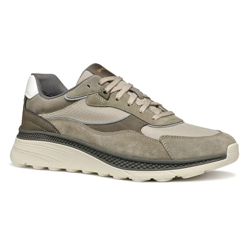 Geox Herren U SPHERICA ACTIF X1 Sneaker, Sand/Sage, 45 EU von Geox