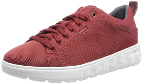 Geox Herren U SPHERICA EC4 Sneaker, DK RED, 43 EU von Geox